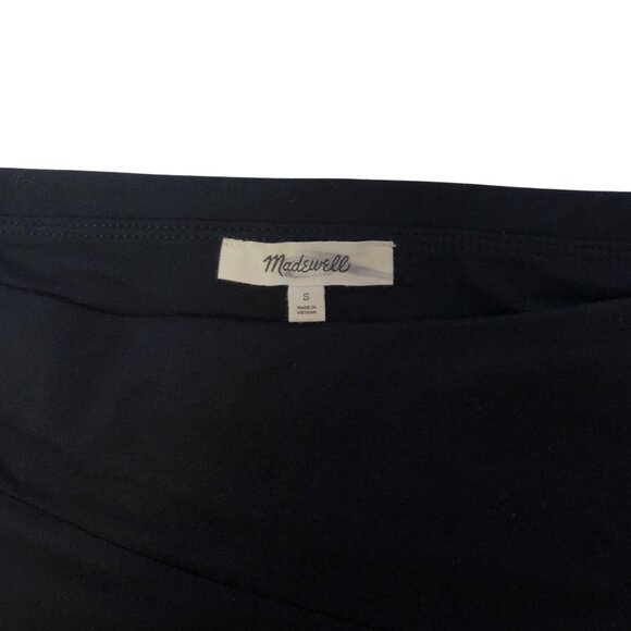 Madewell Jersey Asymmetric-Seam Midi Skirt Black Small NWT - Picture 6 of 9
